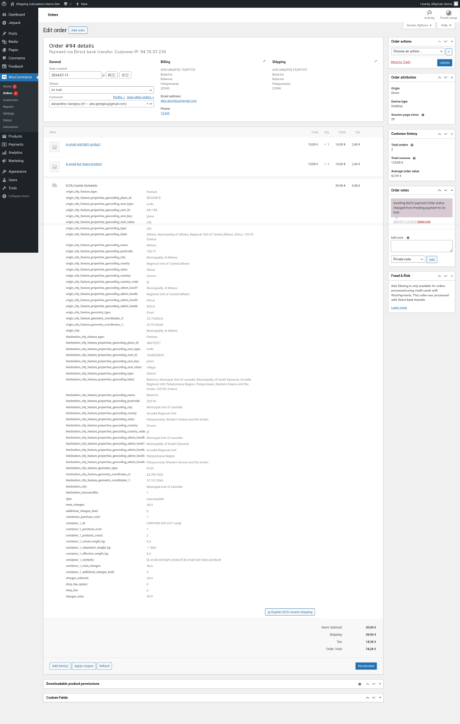 Orders - Edit order